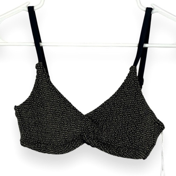 Priced for 1 Good American Swim | Twist Bikini Top (Metallic) Size 0/XXS - Picture 2 of 7